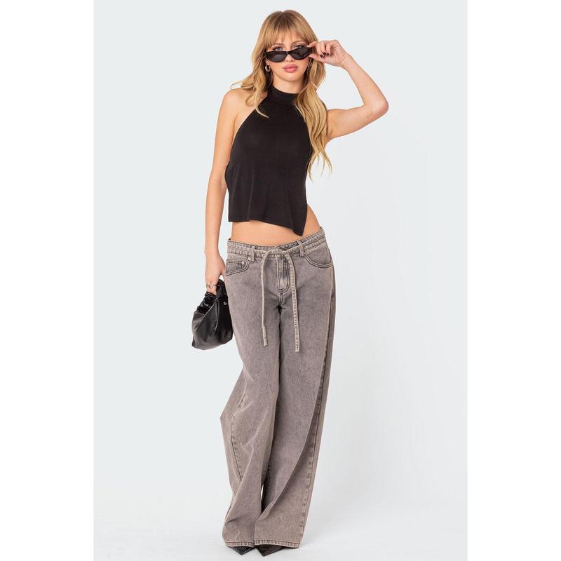 Clara Open Back Halter Top