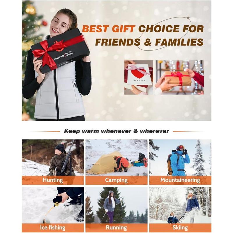 Women's Lightweight Heated Vest Smart Heating Vest-out, Heated Jackets Women, Battery Not Iluded