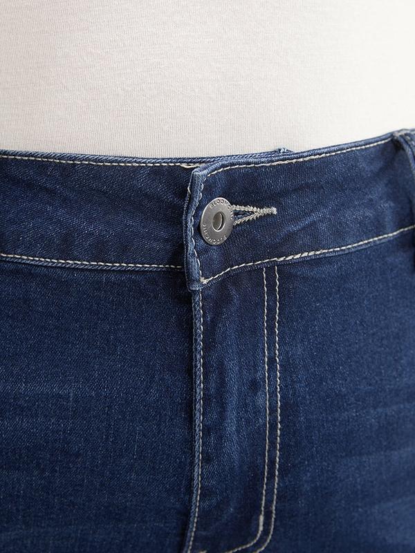 BloomChic Very Stretchy High Rise Dark Wash Denim Shorts