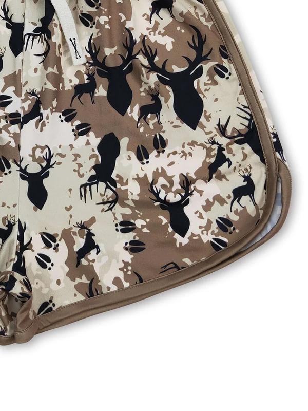 Adult women's leopard print casual shorts