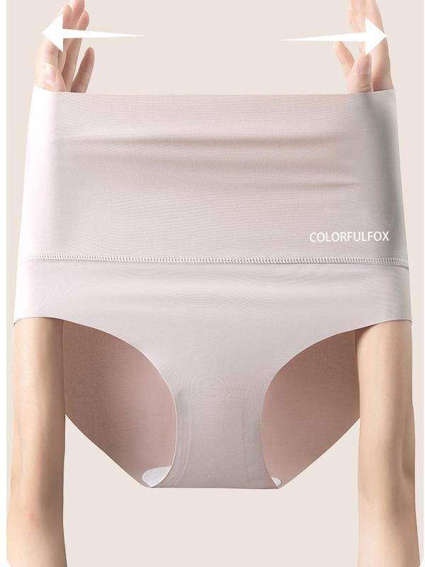 Women's Letter Print  High Waist Panty, Breathable Comfortable Seamless Knicker for Daily Wear, Women's Underwear for All Seasons
