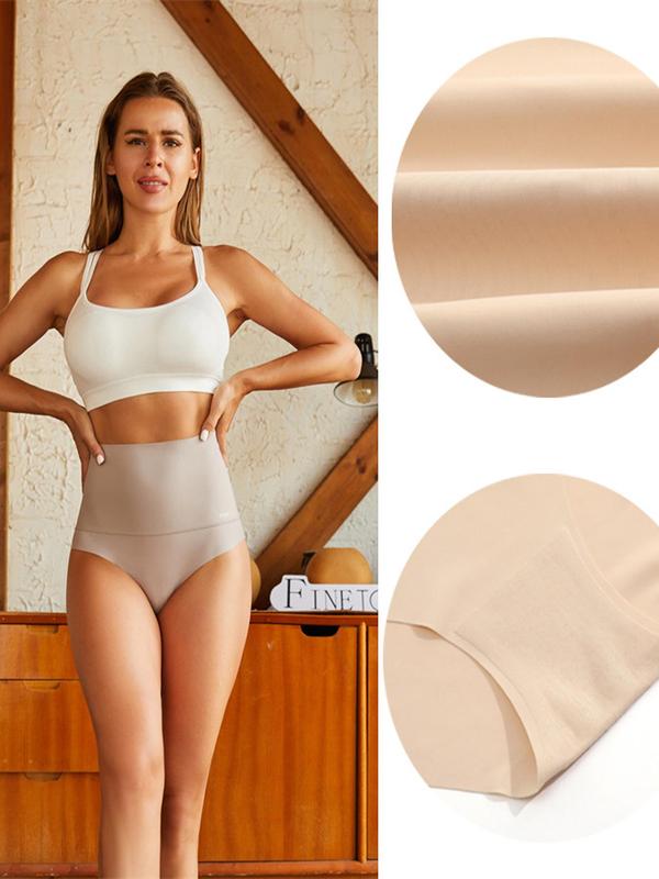 Women's Letter Print  High Waist Panty, Breathable Comfortable Seamless Knicker for Daily Wear, Women's Underwear for All Seasons