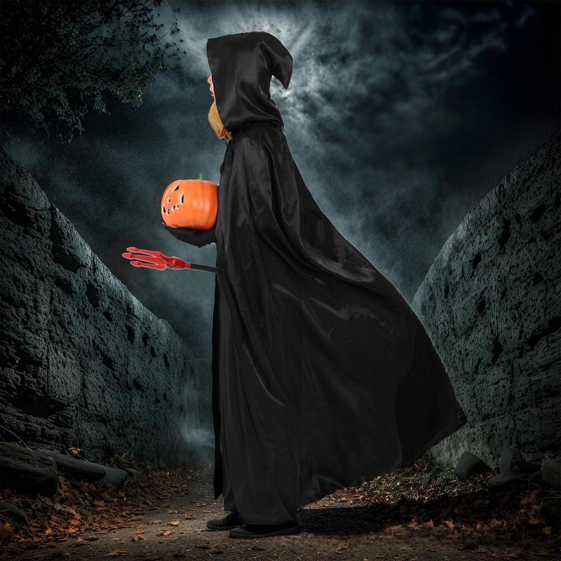 Witch & Death Role-playing Hooded Cloak, 1 Count Unisex Hooded Cloak for Halloween Party, Birthday Party, Family Gathering