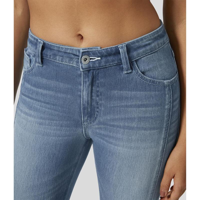 Halara HalaraMagic™ Mid Rise Button Zipper Multiple Pockets Stretchy Knit Casual Skinny Jeans