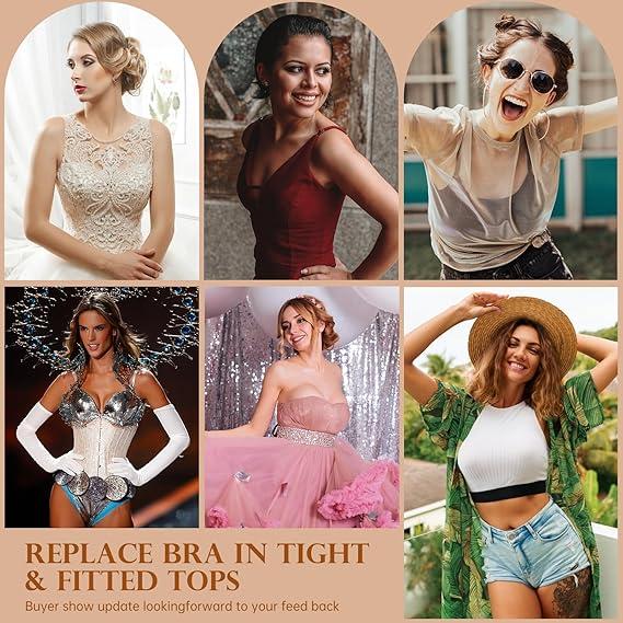 2024 Christmas: Double-Sided Sticky Bra Inserts Push Up Breast Enhancers Reusable Ultra Lift Padded Womenswear Accessories Comfort