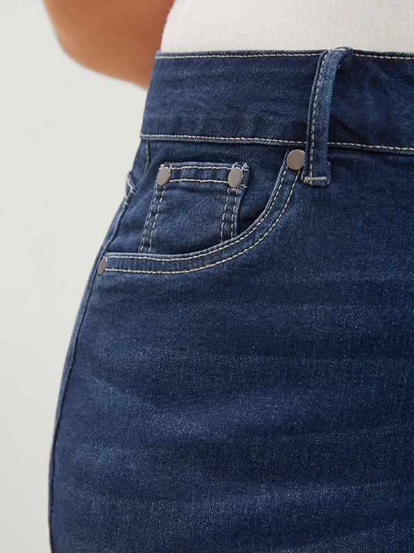 BloomChic Very Stretchy High Rise Dark Wash Denim Shorts