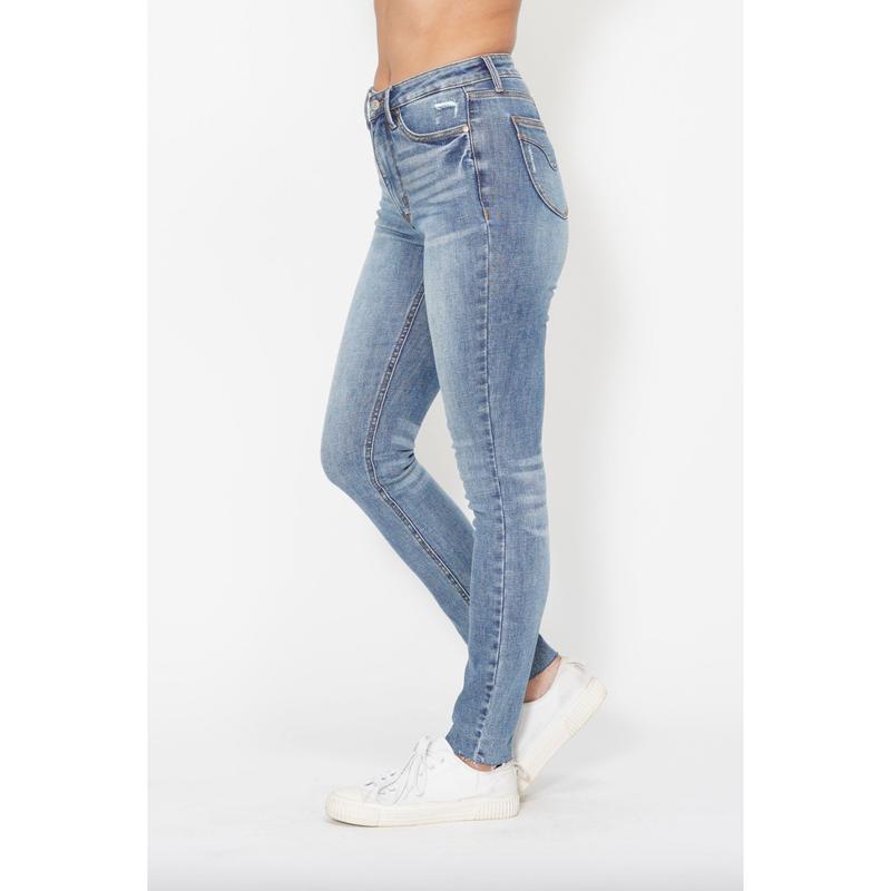 Judy Blue Tummy Control Shield Pocket Skinny Jeans