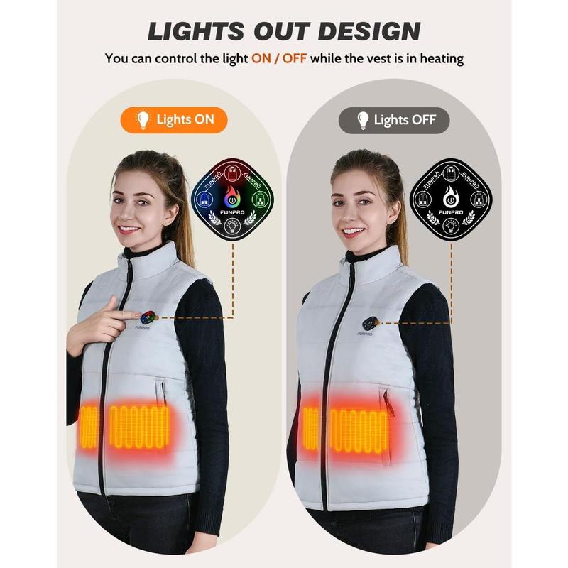 Women's Lightweight Heated Vest Smart Heating Vest-out, Heated Jackets Women, Battery Not Iluded