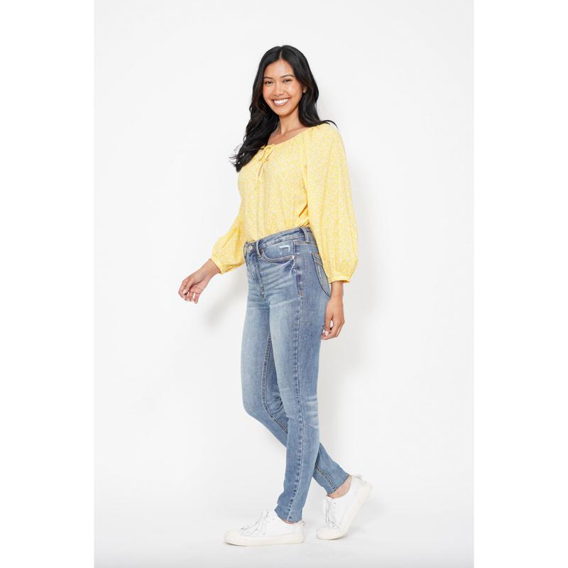 Judy Blue Tummy Control Shield Pocket Skinny Jeans