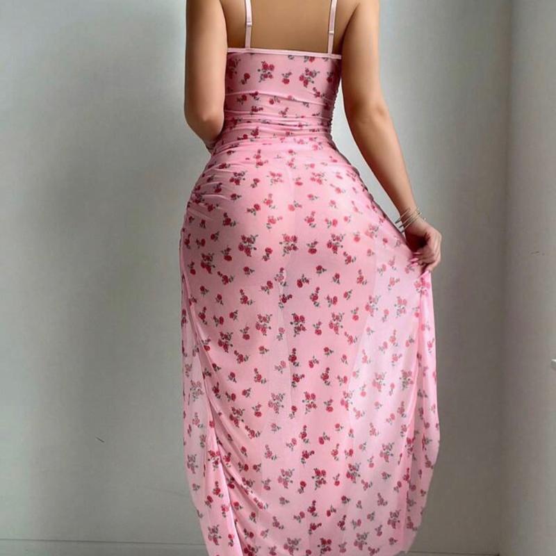 Reba Mesh floral lingerie slip