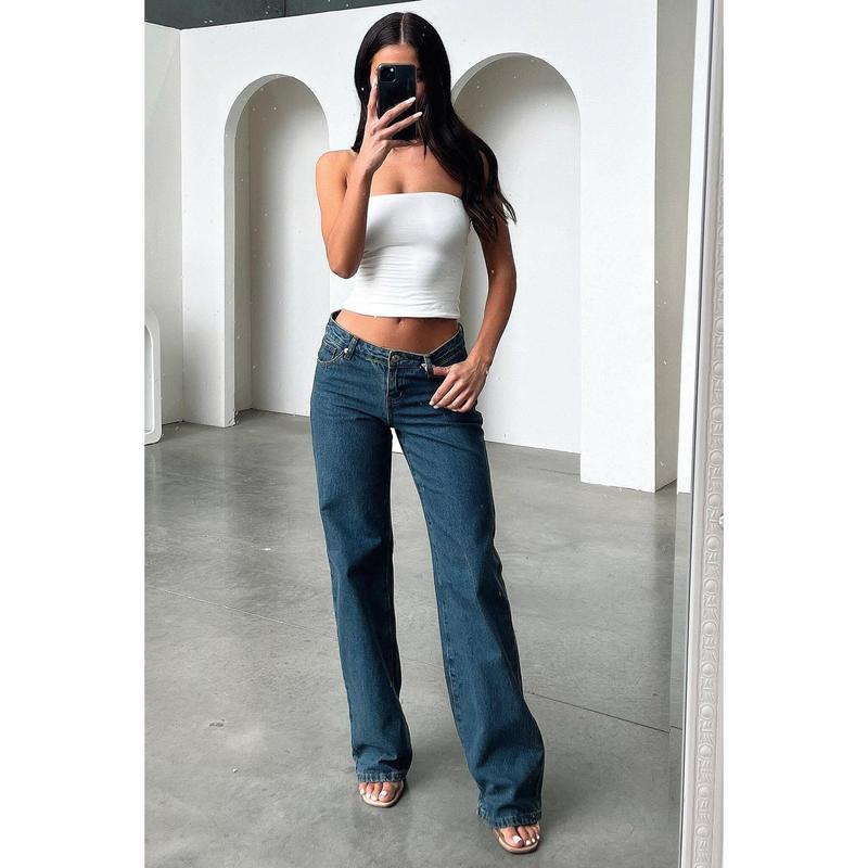 Marcus Low Rise Jeans - Dark Blue