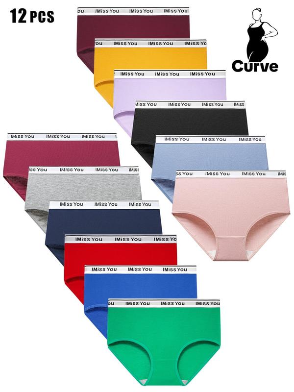  Letter Tape Brief, Soft Comfy Breathable Panties for Daily Wear, Women's Underwear for All Seasons