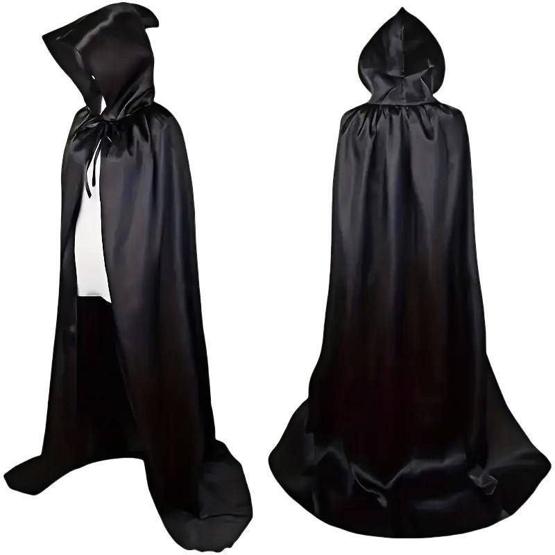 Witch & Death Role-playing Hooded Cloak, 1 Count Unisex Hooded Cloak for Halloween Party, Birthday Party, Family Gathering