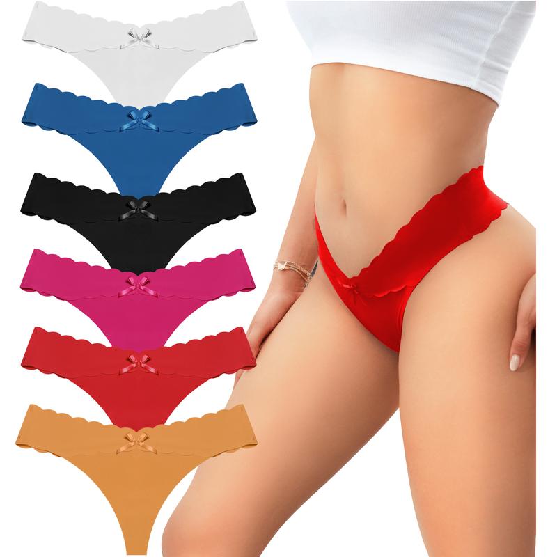 ETAOLINE Seamless Thongs for Women No Show Panties Invisible Underwear Multiple Pack Comfortable Soft highcut underwear Womenswear Elegant Sexy Lingerie Minimalist