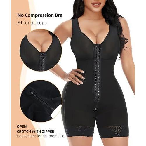 control shapewear Colombianas Shapewear for WomenTummy Control Post Surgery Full Body ShaperButt Lifter with Zipper Crotch