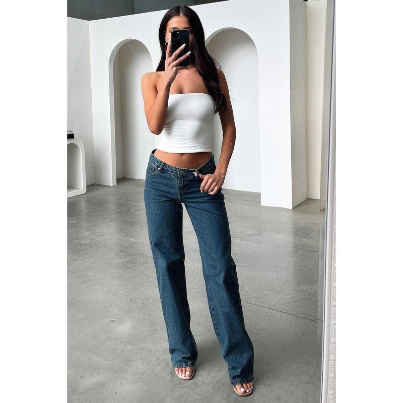 Marcus Low Rise Jeans - Dark Blue