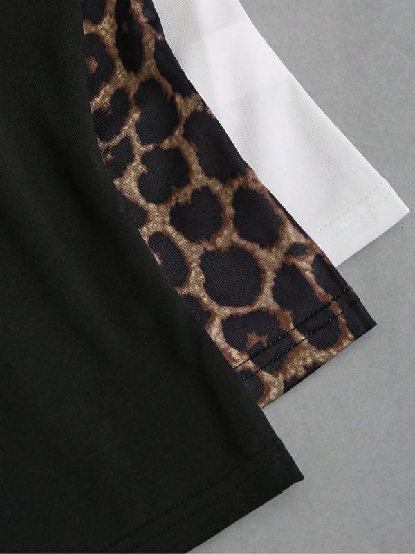 Women's Solid   Leopard Print Square Neck Tank Top, Casual Sleeveless Top for Daily Wear, Ladies Clothes for All Seasons