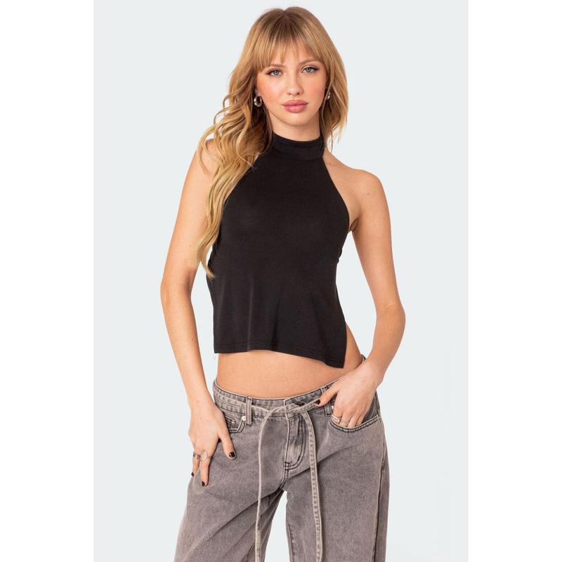 Clara Open Back Halter Top