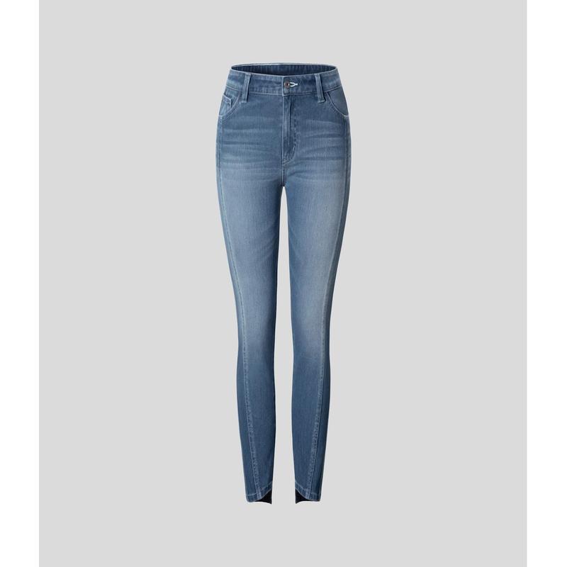 Halara HalaraMagic™ Mid Rise Button Zipper Multiple Pockets Stretchy Knit Casual Skinny Jeans