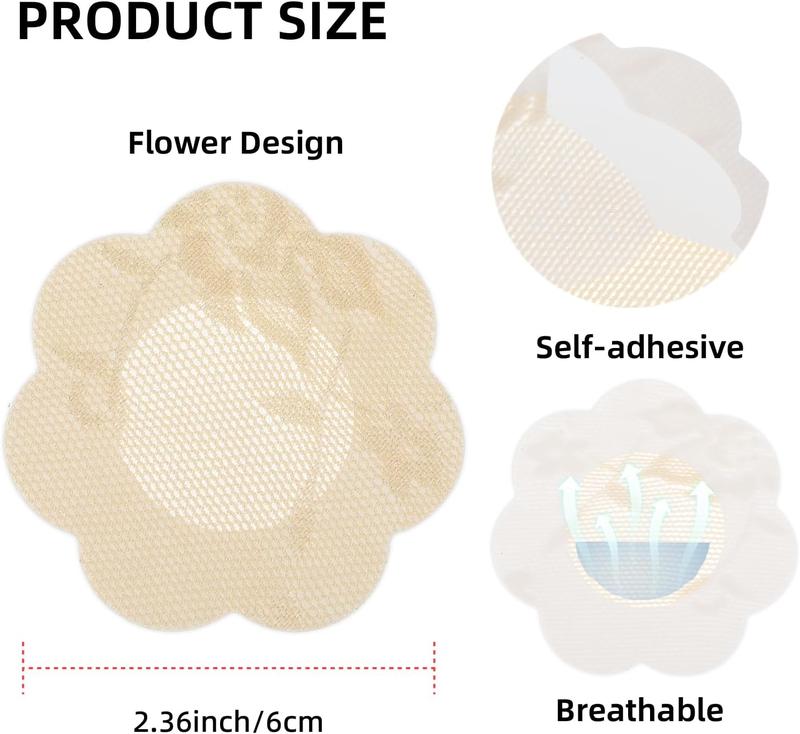 40 count Nipple Covers Disposable Breast Pasties Self-adhesive Invisible Nipple Stickers Petals Breast Covers