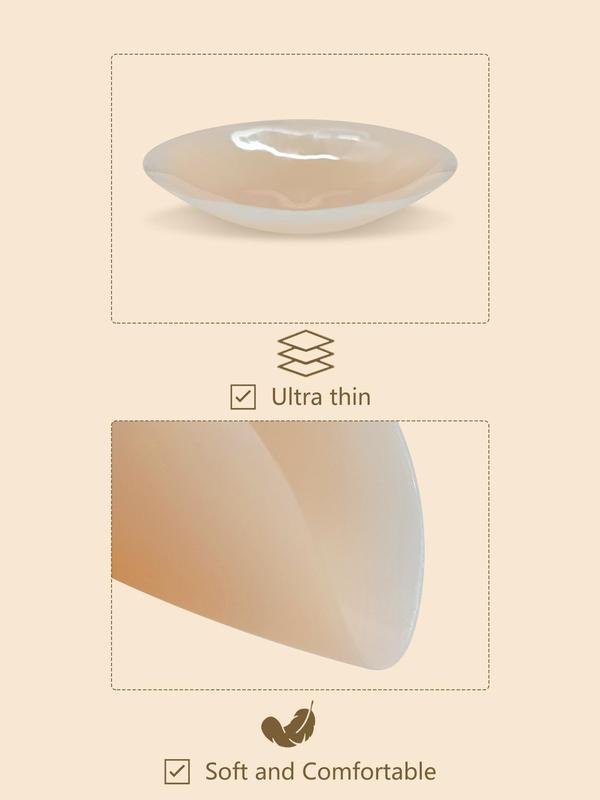 Women's Reusable Silicone Nipple Cover, Invisible Self-adhesive Breast Pasties, Lingerie Accessories for Women