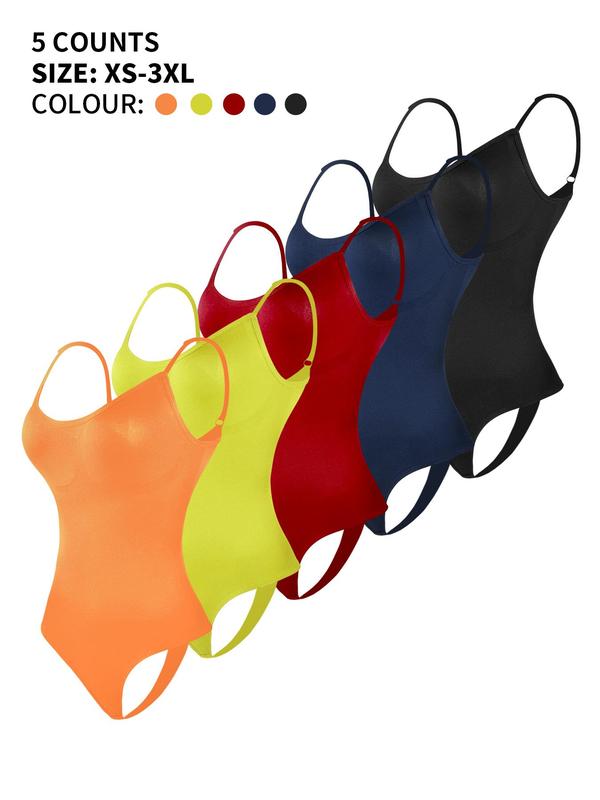 Women's Sexy Solid Backless Adjustable Strap Shapewear Bodysuit, Waist Trainer Women, Casual Seamless Tummy Control Butt Lifting Shaper, Women's Shapewear for All Seasons