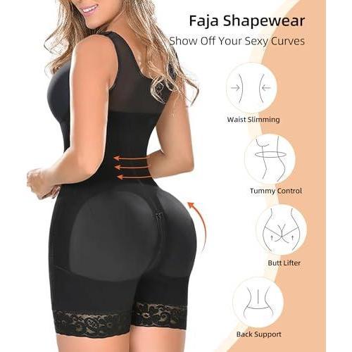 control shapewear Colombianas Shapewear for WomenTummy Control Post Surgery Full Body ShaperButt Lifter with Zipper Crotch