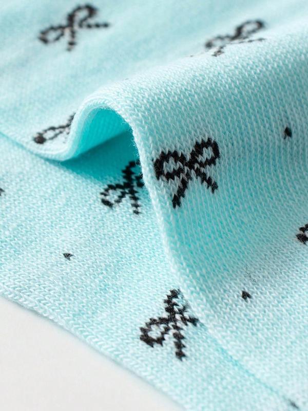 Random Color Basic Women's Ankle Socks, Casual Comfortable Breathable Socks for Daily Wear, Minimalist Multipack Knit Socks for Women & Girls