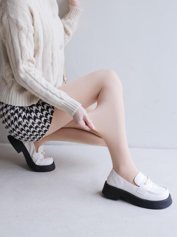 Women's 1 Pair Plain Thicker Tights, Casual Comfy Warm Pantyhose for Daily Wear, Ladies Socks for All Seasons