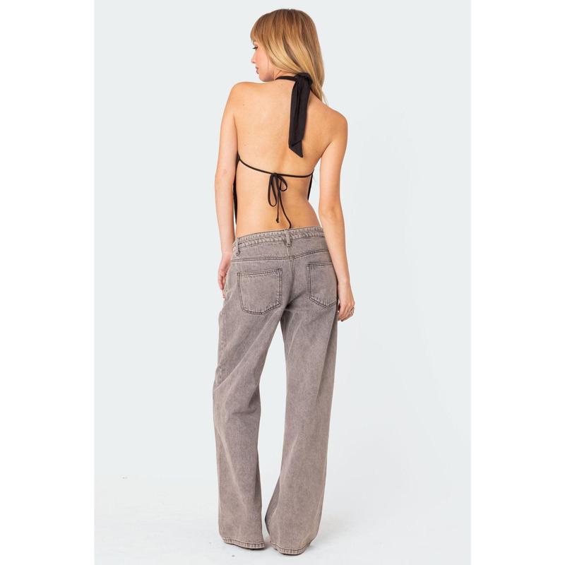 Clara Open Back Halter Top