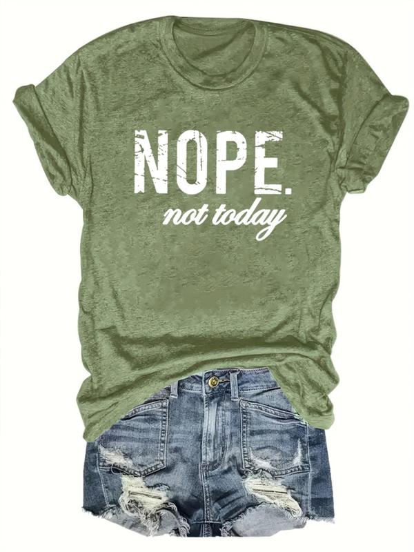 Women's Letter Print Round Neck Tee, Graphic Tees, Summer Clothes, Casual Comfort Short Sleeve Crewneck Top, Summer Outfits 2024, Lady Streetwear, Womenswear Back To School, Women's Tops, Vintage Graphic Tees