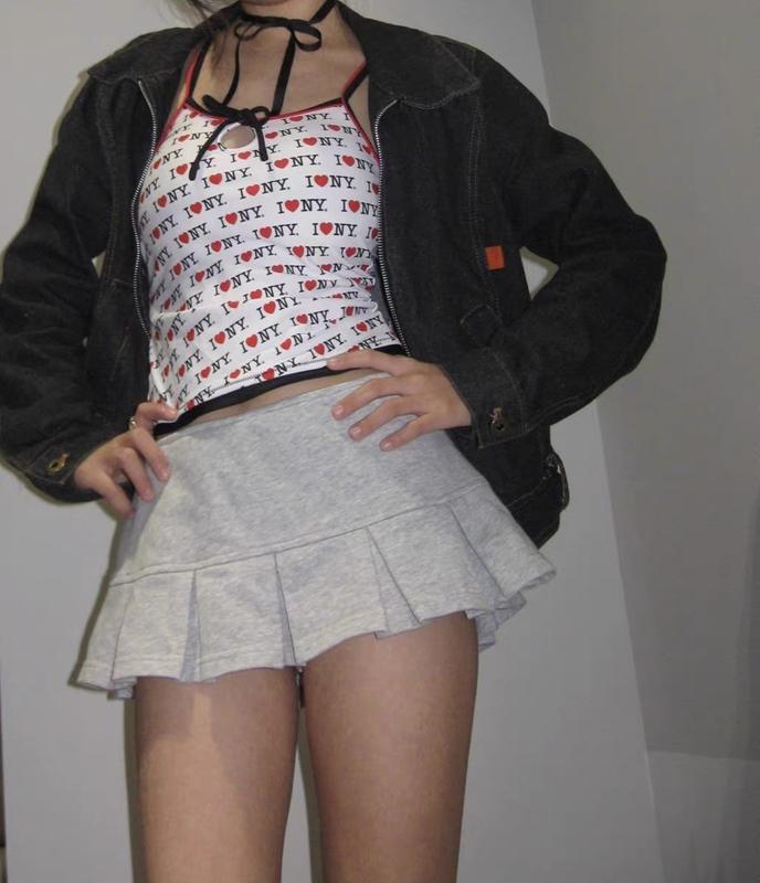 Y2K Low Waist Pleated Mini Short Skirt --Vintage Sweet A Line Skirt