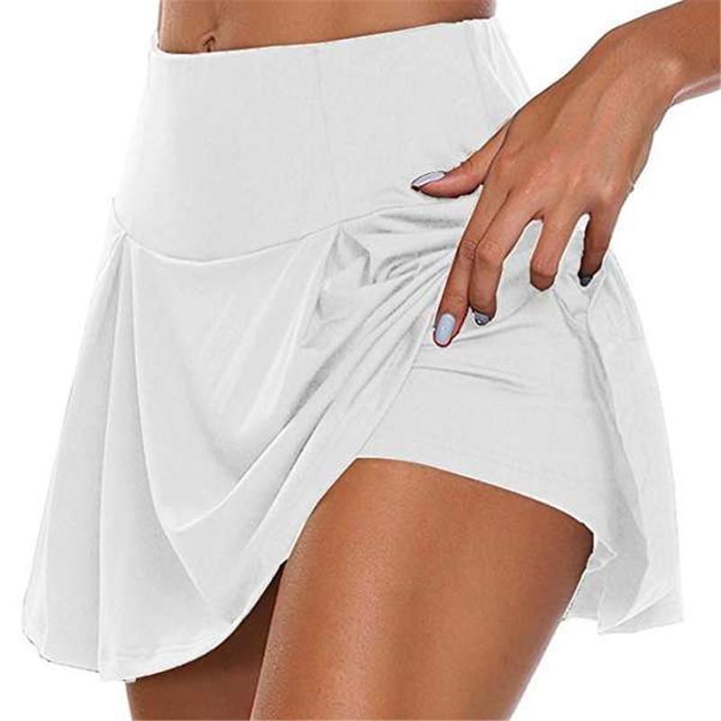 Summer basic summer women's solid color fake two-piece leggings women's skirt