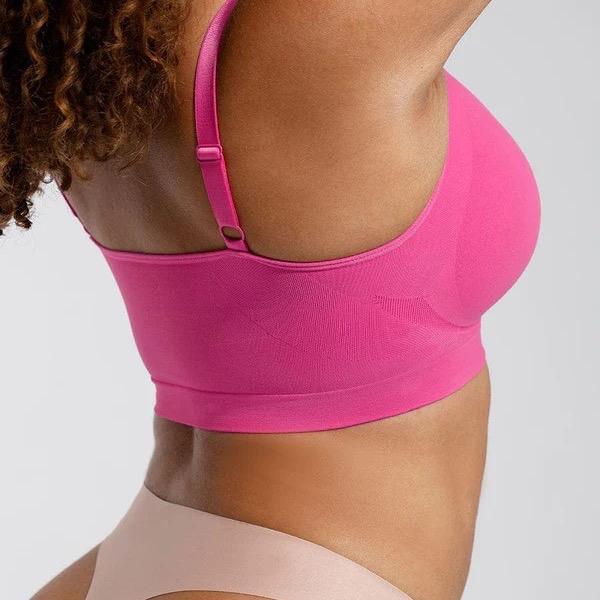 3 in 1 Wireless Women's Bra - No Wire Bralette for Everyday Comfort - Black, Brown and Pink - Womenswear