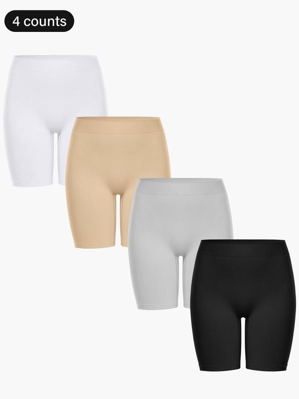 Women's Plain High Waist Hip Lifting Shapewear Shorts, Comfort Breathable Seamless Tummy Control Shaper Shorts, Ladies Shapewear Bottoms