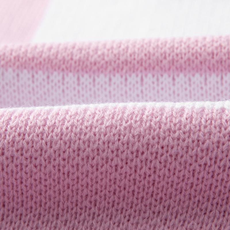 Women Checkered Bishop Sleeve Color Blocked Knitting Sweater, Casual Comfort Fit Casual Wear Round Neck checker Pullover sweater