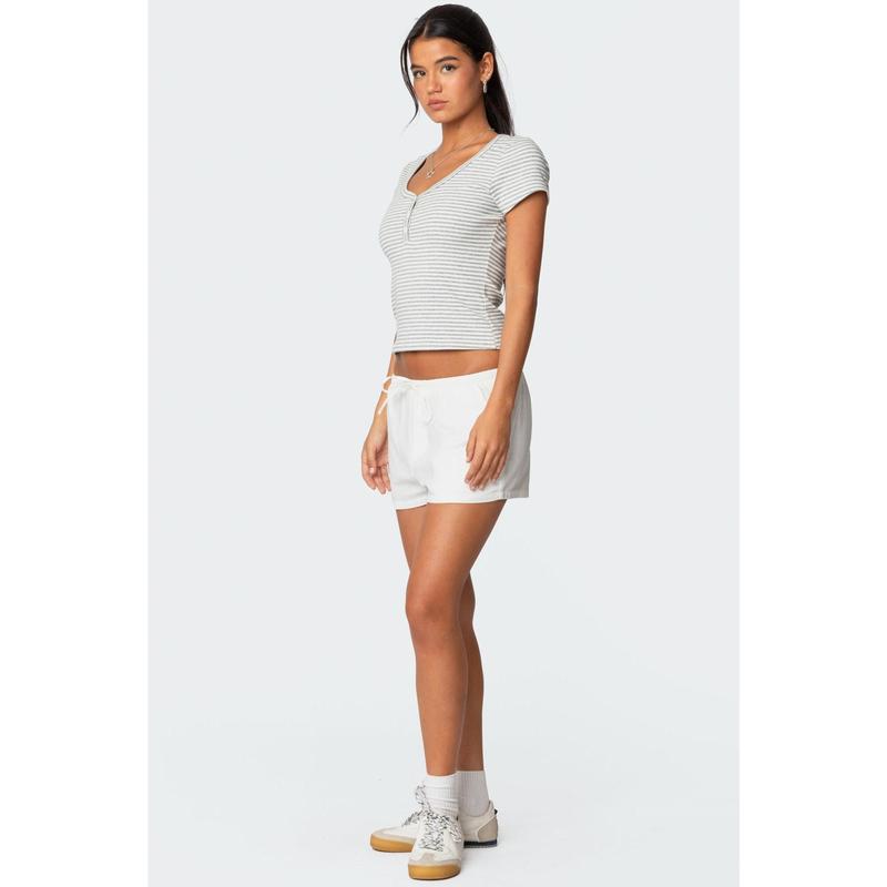 Leslie Linen Look Shorts