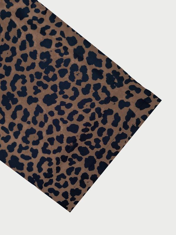 Women's Leopard-print Wide Leg Pants, Fashion Elegant Comfy Trousers for Home Work Office, Ladies Bottoms for All Seasons