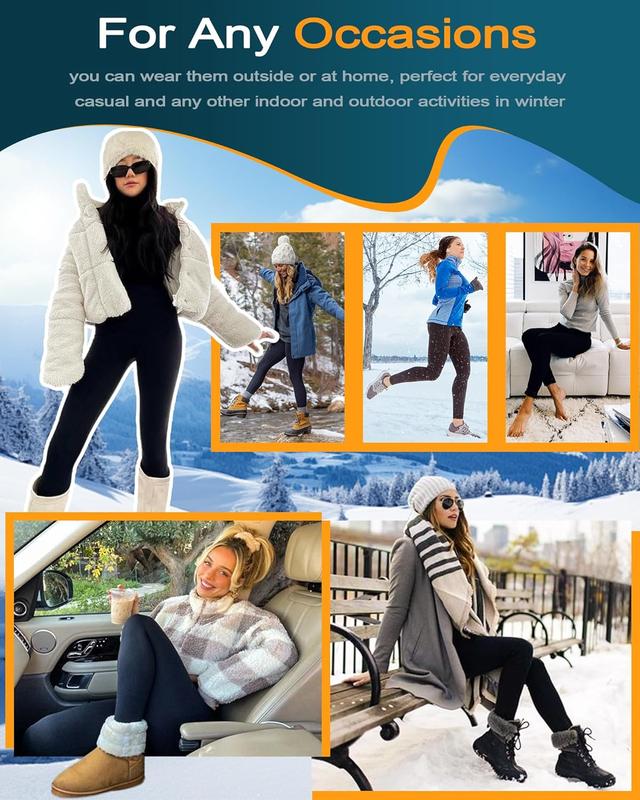 ChicMe Women‘s Fleece Lined Active Pants Thick Soft Tummy Control Termal Warm Winter Shaping Pants Fit Womenswear Legging Outdoor Stretchy Comfort