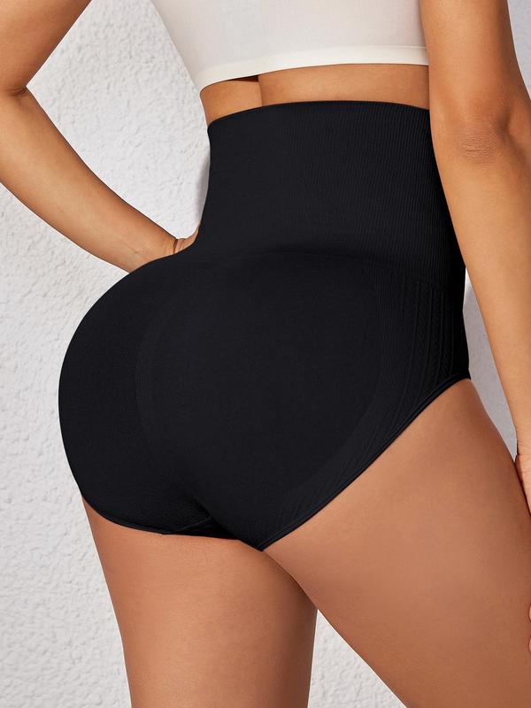 Women's Solid High Waist Panty, Tummy Control Seamless Knicker for Daily Wear, Women's Underwear for All Seasons