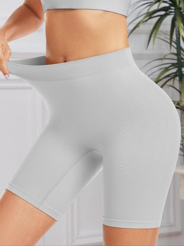 Women's Plain High Waist Hip Lifting Shapewear Shorts, Comfort Breathable Seamless Tummy Control Shaper Shorts, Ladies Shapewear Bottoms