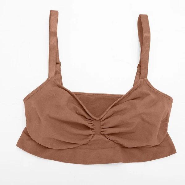 3 in 1 Wireless Women's Bra - No Wire Bralette for Everyday Comfort - Black, Brown and Pink - Womenswear