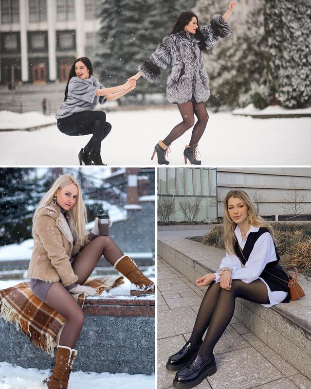 Womens Fleece Lined Tights Sheer Warm Fake Translucent Thermal Pantyhose