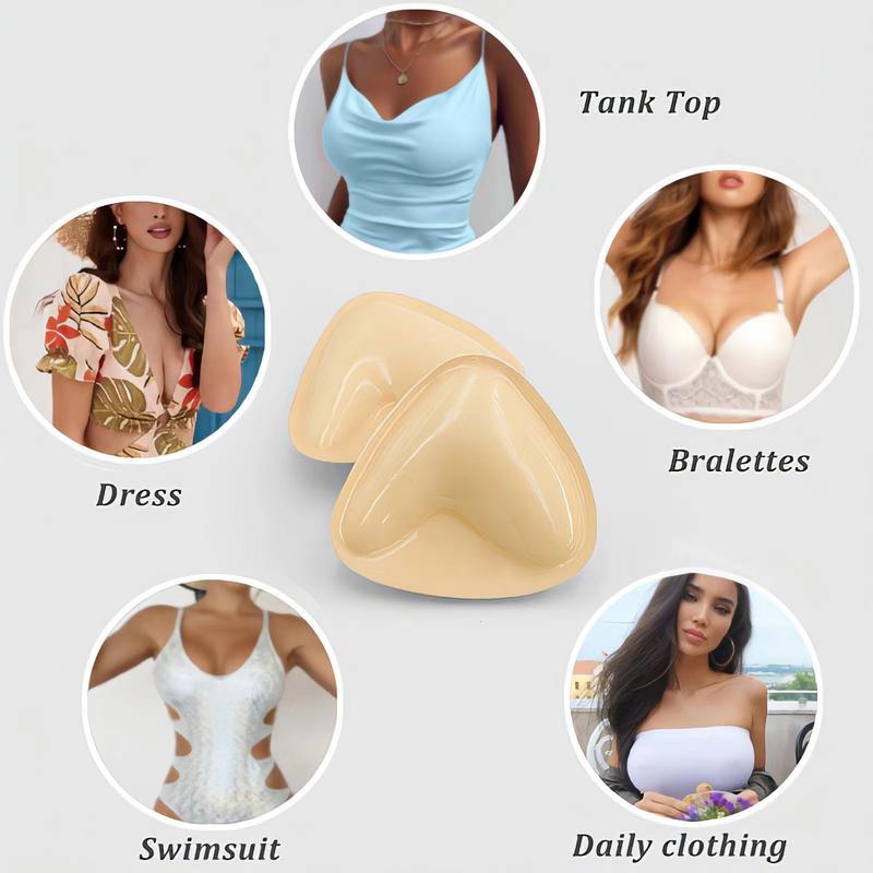 2024 Newest Double-Sided Sticky Bra InsertsAdhesive Bra Pads Push up Breast EnhancersPads Reusable Padded Ultra Lift Inserts Womenswear Accessories reusable covers Mini Rice Comfort Bridal