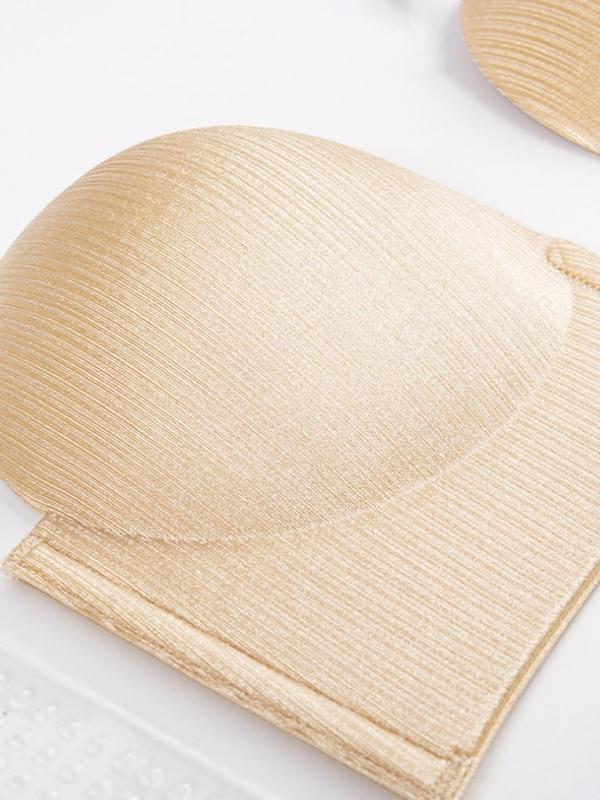 Women's Solid Self Adhesive Bra,    Comfy & Breathable Push Up Plunge Invisible Bra for Backless Dress, Women's Lingerie & Underwear for All Seasons