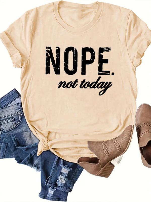 Women's Letter Print Round Neck Tee, Graphic Tees, Summer Clothes, Casual Comfort Short Sleeve Crewneck Top, Summer Outfits 2024, Lady Streetwear, Womenswear Back To School, Women's Tops, Vintage Graphic Tees
