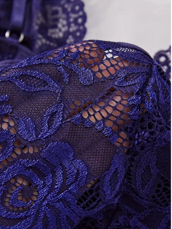 Women's Contrast Lace Ruffle Trim Wrap Cami Nightdress & Bow Front Panty Set, Adjustable Spaghetti Strap Backless Nightgown & Knicker Set, Underwear for Women, Purple Ladies ,2 Piece Sets Women