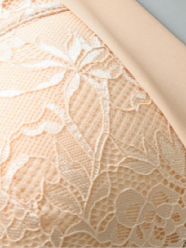 Women's Contrast  Floral Lace Wireless Bra, Soft Comfy Breathable Push Up Bra, Women's Lingerie for All Seasons