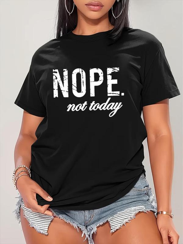 Women's Letter Print Round Neck Tee, Graphic Tees, Summer Clothes, Casual Comfort Short Sleeve Crewneck Top, Summer Outfits 2024, Lady Streetwear, Womenswear Back To School, Women's Tops, Vintage Graphic Tees