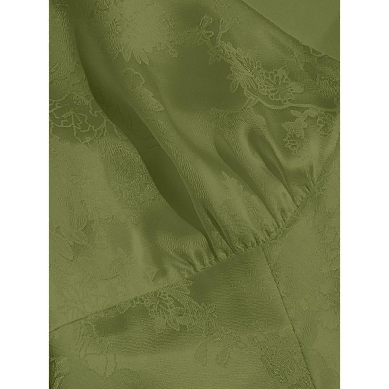 Cider [4 colors, size 2-26] Satin Floral Print Tie Back Short Dress
